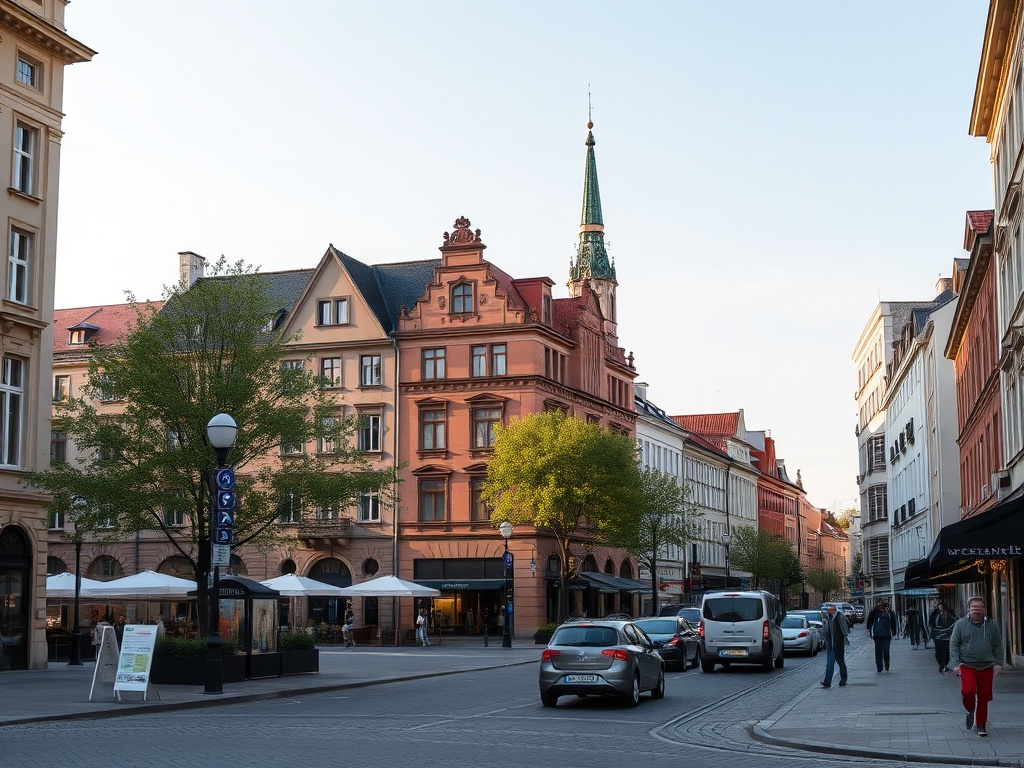 Mapa infrastruktury miasta Konin z zaznaczonymi kluczowymi punktami usługowymi